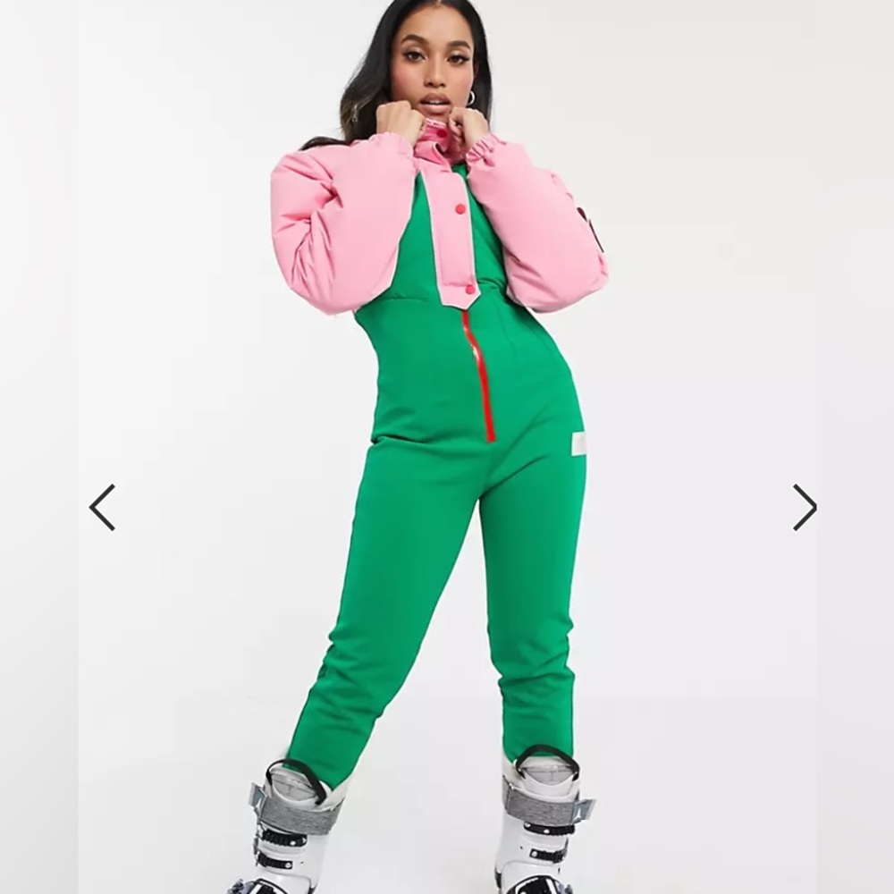 ASOS 4505 Tall ski 80's colour block ski suit, size 34 (fits like a US size 4)